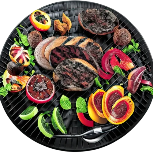 Plat BBQ avec légumes